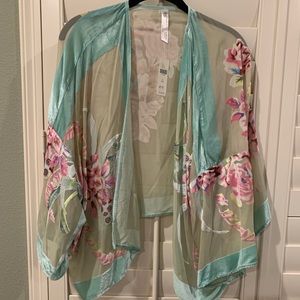 Velvet Open Front Kimono